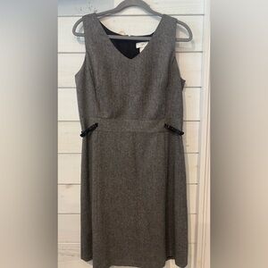 Ann Taylor Loft A Line Dress Black, White Herringbone
Lined Wool Blend 10